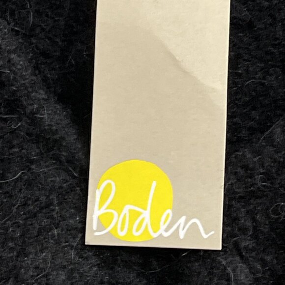 Boden Sweater Womens 6 Black Fluffy Frill Wool Blend V Neck Pullover Balloon Slv - Picture 6 of 12